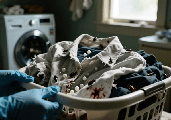 Can shared laundry facilities contribute to bed bug transmission in buildings?